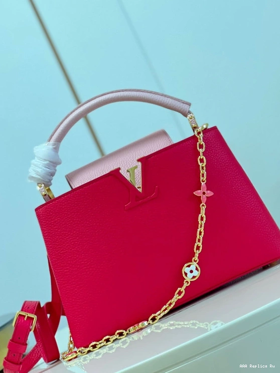 AAA Pruses Bags LOUIS CAPUCINES VUITTON MM 0815